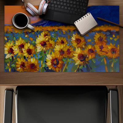 Field of sunflowers - 14.00"x24.25" Desk mat