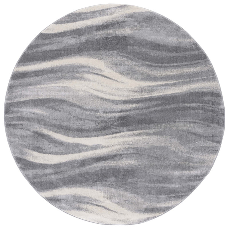 Jasper 100 Performance Abstract Rug, Round 6'7"