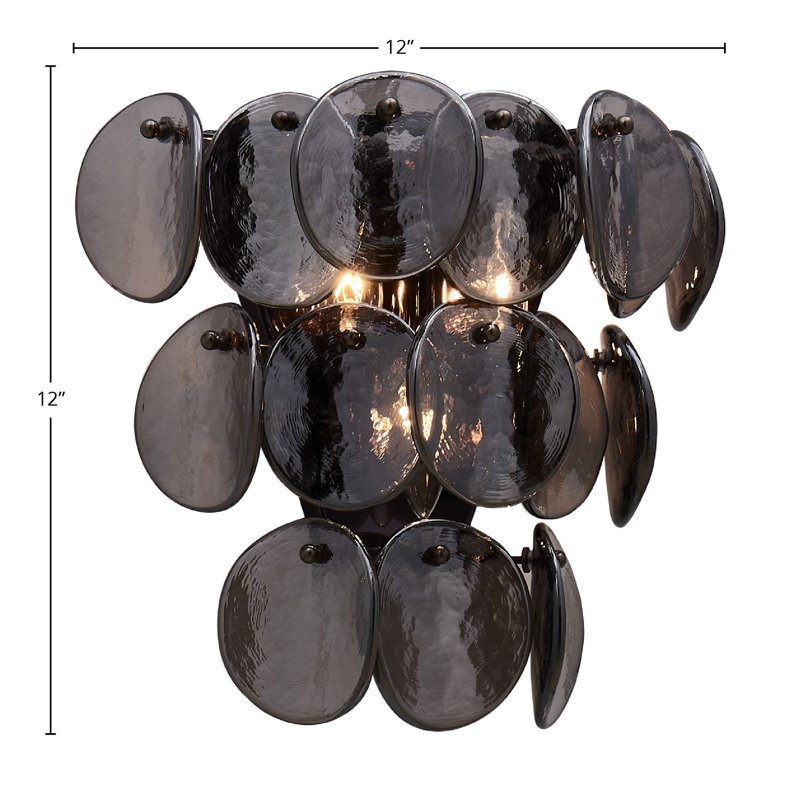 Uroko 3 LT Black Nickel Wall Sconce Kalco, Black