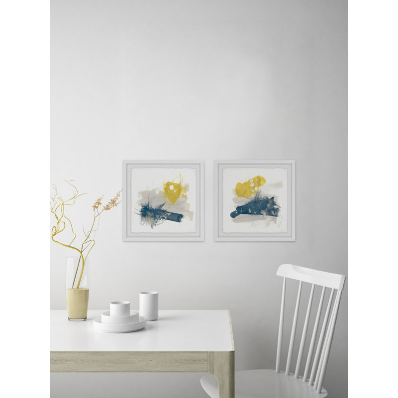 Bitte Diptych - 2 Piece Picture Frame Print Set, 12" H x 12" W x 1.5" D
