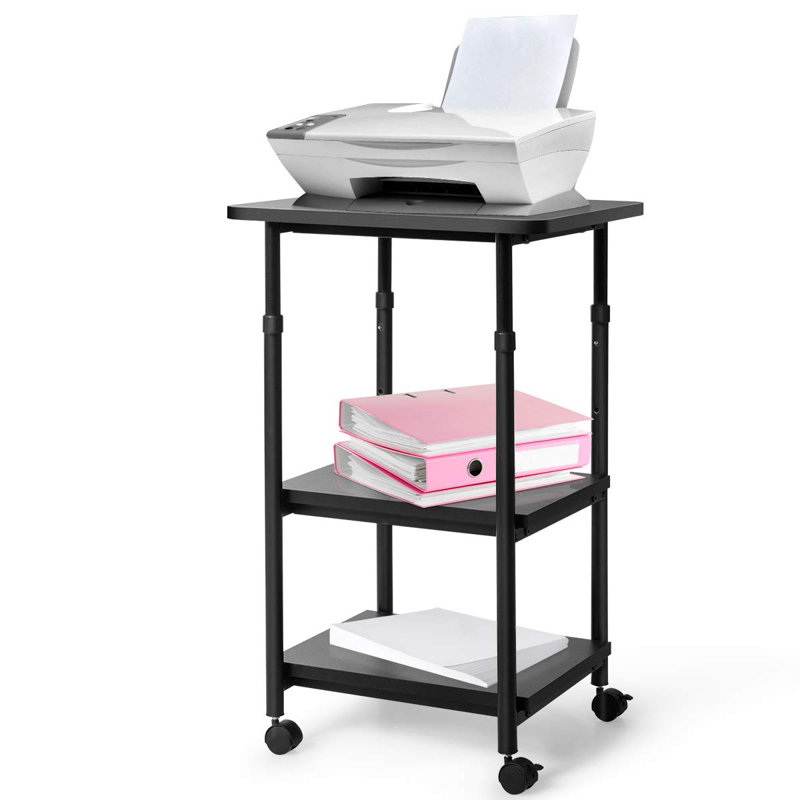 Lemley 67cm H x 49cm W Utility Cart with Wheels, Black