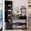 Bureau de maquillage avec miroir et lumières DEL, tabouret-964533627