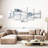 Gray And White Abstract 5 Pieces-1272403948