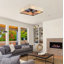 Ventilateur de plafond carré réversible 6 vitesses à moteur DC-130156564