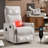 Heat Massage Manual Recliner Chair With Rocker And Swivel In Fabric For Living Room-1062176561