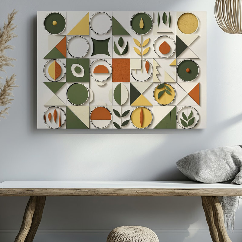 Reproduction d'art sur toile abstraite, H 30 po x l 30 po