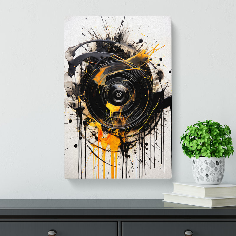 Vinyl Record Gestural - Print, 60cm H x 40cm W x 3cm D