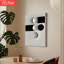 1 PC, art mural encadré, art mural abstrait moderne avec découpes géométriques et contraste-133583481