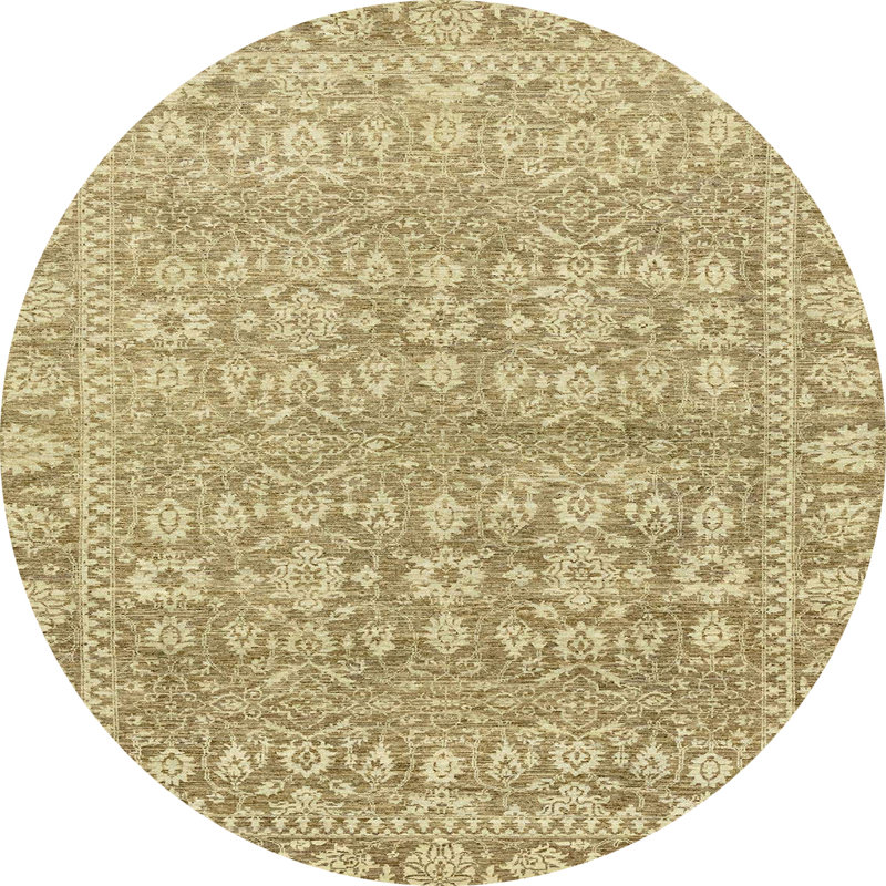 Tapis décoratif multicolore à motif abstrait, Rond 8 pi