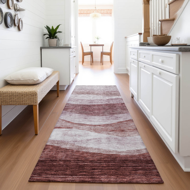 Premium Machine Washable Krause AMF1141 Swirls Rug, Tapis de couloir 2 pi 3 po x 7 pi 6 po