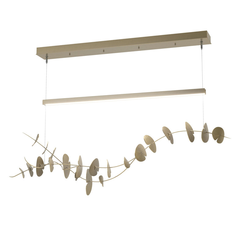 Luminaire suspendu 1 lumière Lily, Laiton moderne, Or doux