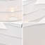 Dia 23.62 Inches, 1-Light Modern Farmhouse Chandelier With Off-White Fabric Shade