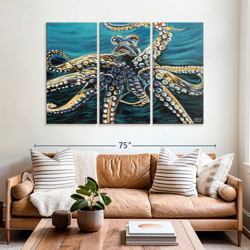 Brampt Wild Octopus II, 42" H x 65" W