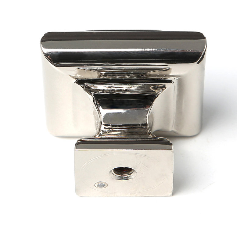Swarovski Crystal Square Knob, Polished Nickel