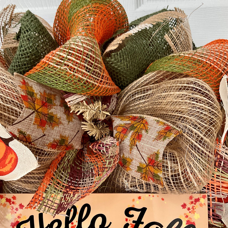 Autumn Wreath Hello Fall Gnome