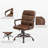 Vintage Brown Faux Leather Task Chair-1711279053