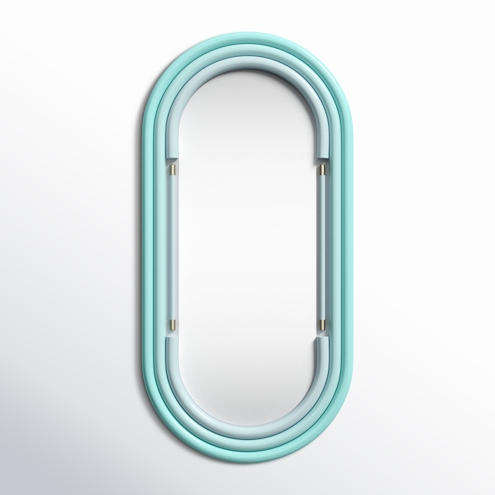 Piedmont Iron Oval Wall Mirror, Blue