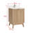 Blancheville 24 In. Single Sink Freestanding Bath Vanity In White Oak With Carrara Quartz Top-1602867553