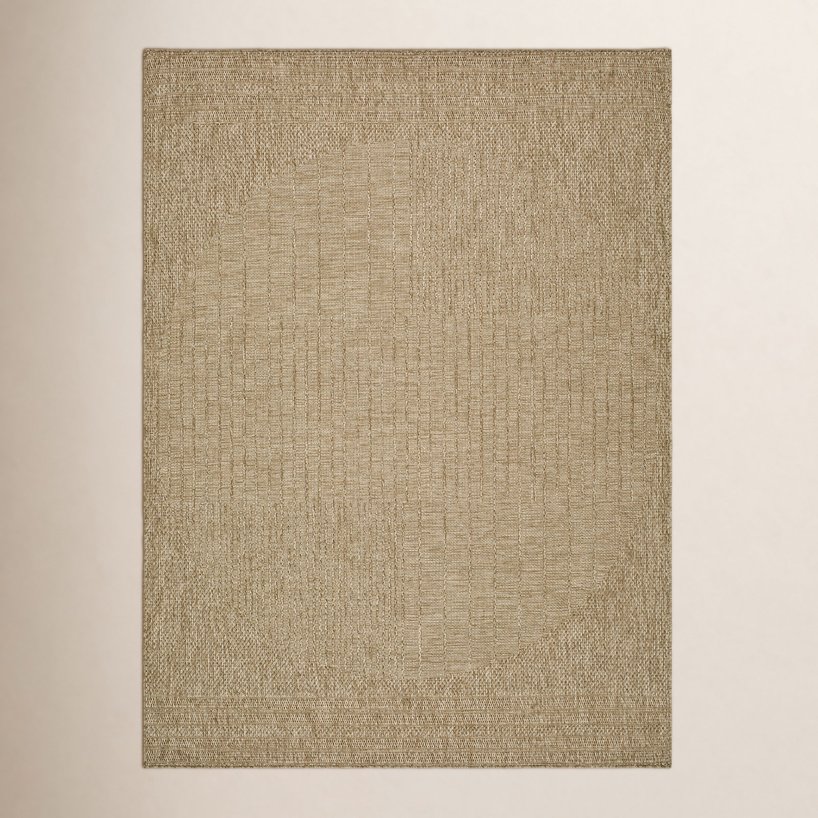 Winn Brown Indoor/Outdoor Rug, Rectangle 5'3" x 7'