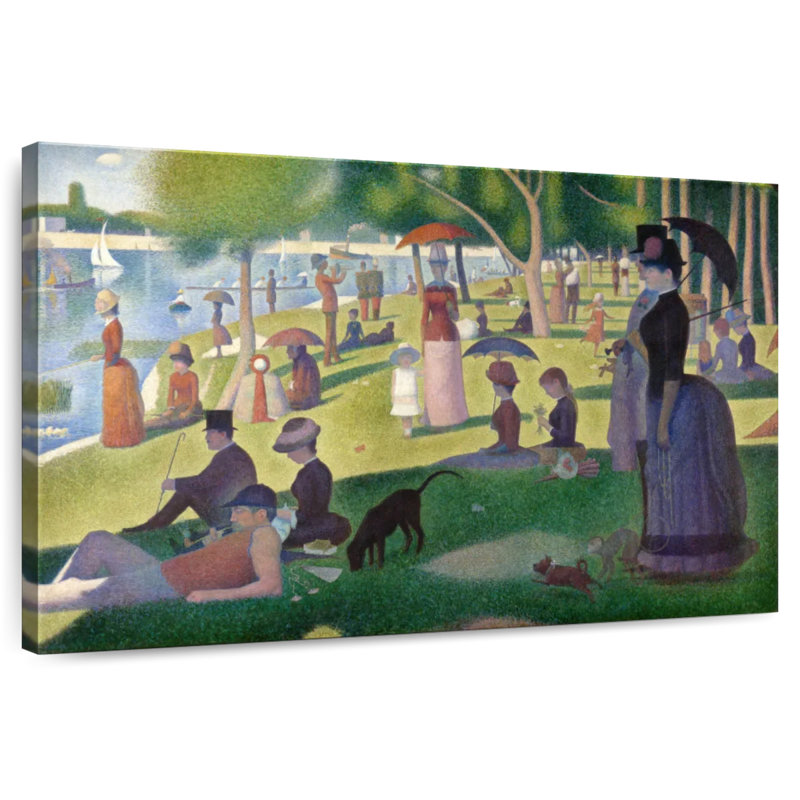 Leisha un dimanche sur la Grande Jatte, H 16 po x l 24 po