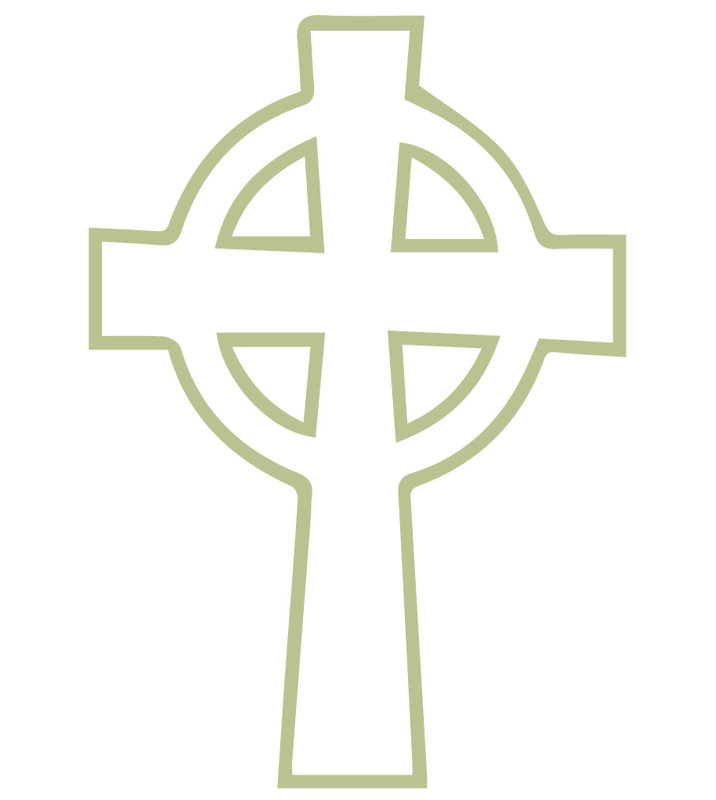 Religious & Spiritual Non-Wall Damaging Wall Decal, 32" H x 22" W x 0.01" D, Celadon