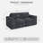 Boneless Wide Corduroy Compression Modular Upholstered Sponge Sofa Cloud Boneless Loveseat Sofa With No Assembly Required-2119784589
