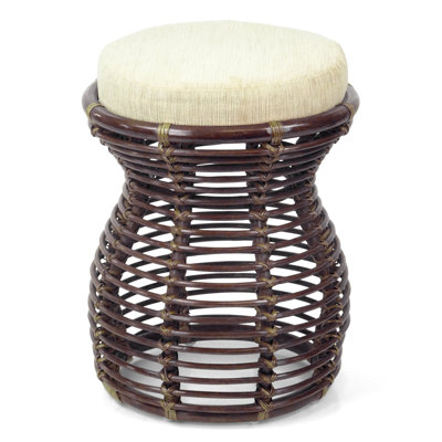 Adero Rattan Vanity Stool by Bayou Breeze