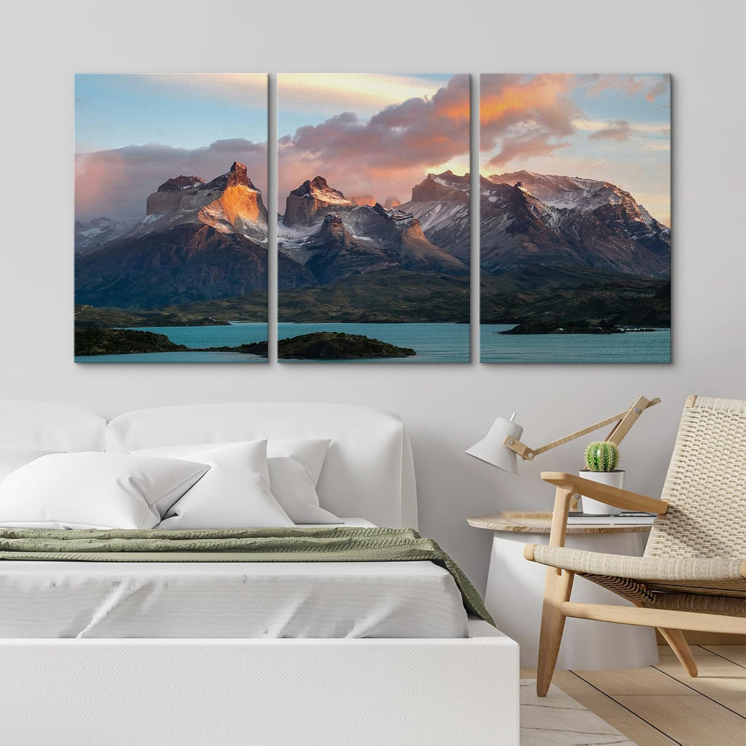 IDEA4WALL Nature Landscape Sunset Over Mountain Peaks Dramatic Alpine ...