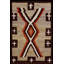 Antique Navajo Native American Earth Tone Color Flat Woven Rug