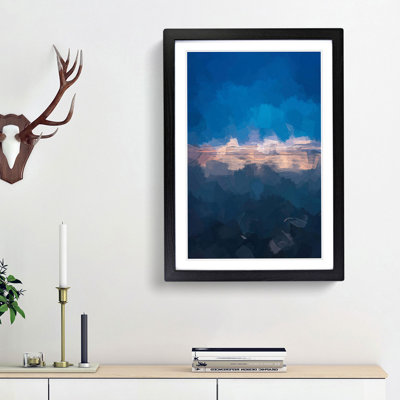 Horizon on the Beach in Abstract - Picture Frame Graphic Art Print