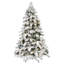 Arbre de Noël en forme d'épouvantail enneigé 6 pi avec 270 lumières DEL blanc chaud-769713629