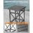 HDPE Outdoor Bar Table, 41" Adirondack Outdoor Bar Height Table, Weather Resistant HDPE Patio High Top Pub Table, Square HDPE Patio Bar Tables for Garden, Porch, Poolside, Balcony-1602458442