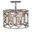 Minka Lavery Hexly - 3 lumières semi-encastrées et luminaire suspendu en finition bronze et argent