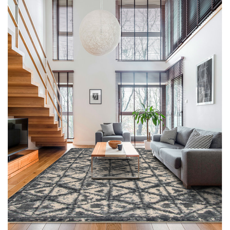 Shibori Hand Knotted Wool Indoor Rug