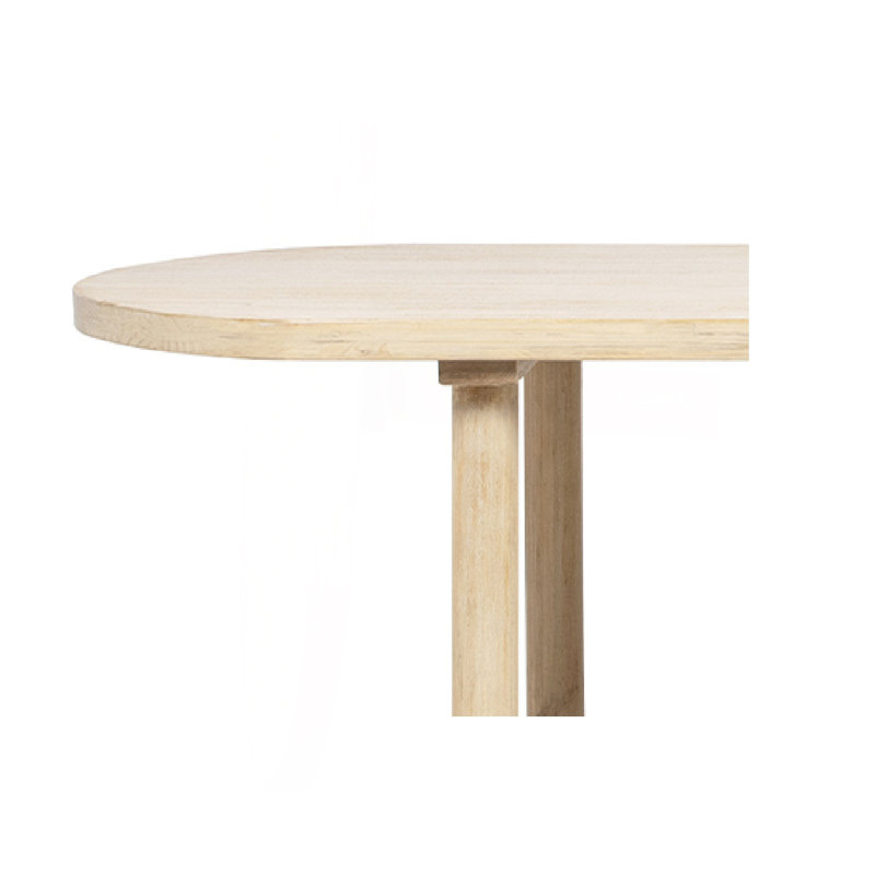 Table de salle à manger ovale en bois de pin récupéré 85 po Milo