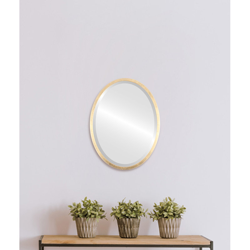 Miroir biseauté Javion, Feuille d'or, H 25,12 po x l 37,12 po