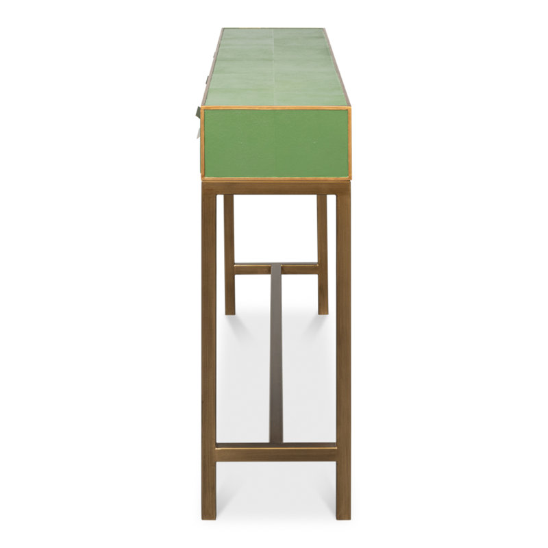 Shagreen 54'' W Console Table, Green