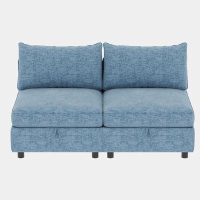 Love Seat Couches, Chaise Longue Mid Century Modern Sofa Couch With Storage For Small Spaces, Living Room