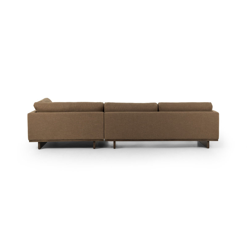 Everly Chaise Sectional, Antwerp Cafe Linen Blend, Right Hand Facing, 32" H x 133" W x 86" D