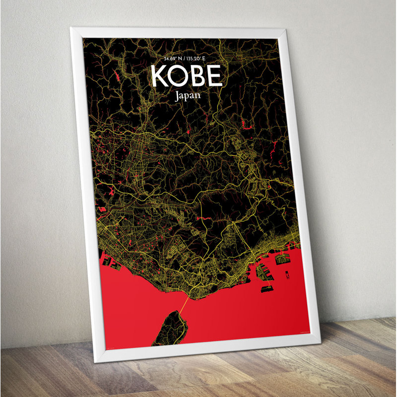 Kobe - No Frame Print, 60.2 cm H x 27.9 cm W x 0.1 cm D