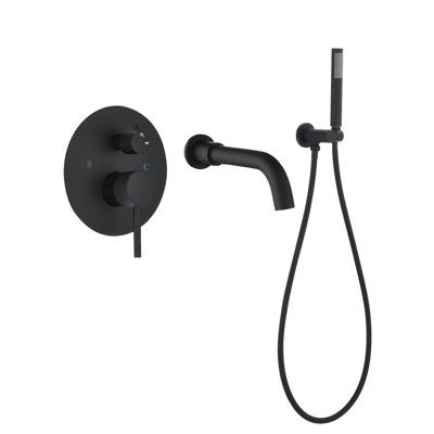 2 Handle Wall Tub Filler with Diverter