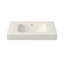 Lavabo de meuble-lavabo en résine solide à surface solide - blanc mat, 21,62 po de largeur, 39,52 profondeur, 7,2 hauteur, 57,35 lb adaptable à différents types de salle de bain, résistance aux taches et aux rayures, plusieurs