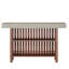 62.99 Inch Red & Cement Large Home Bar Unit with 2-Tier Storage, Modern Mini Bar Height Pub Table for Entertaining(Table Only)