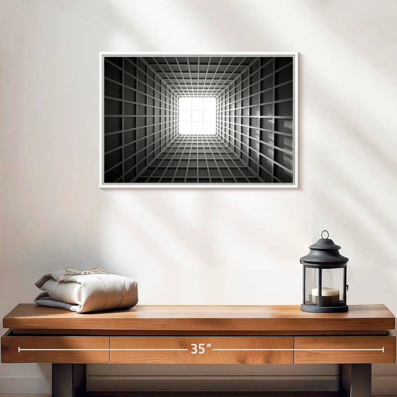 Construire une illusion de lanterneau, Cadre flottant blanc, 25 po x 17 po