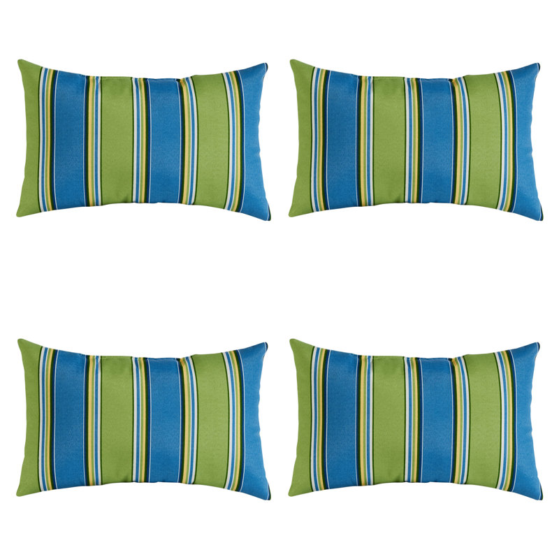 Coussin lombaire intérieur / extérieur Henrich, Ensemble de 2, Cayman à rayures