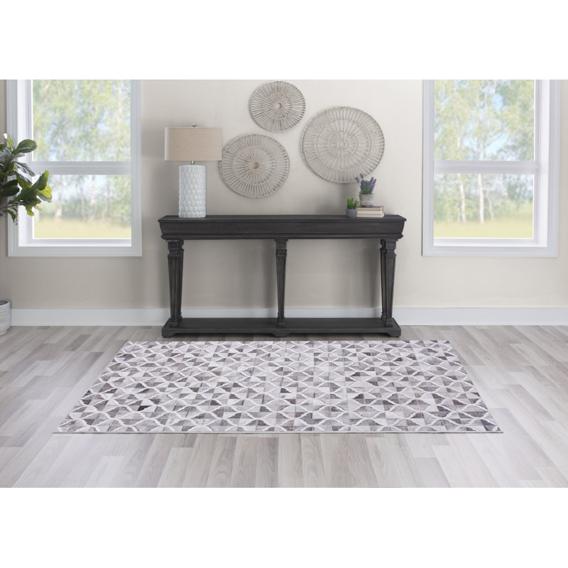 Tapis gris / noir Jameown, Rectangle 6 pi 7 po x 9 pi 7 po