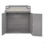Lit mezzanine double avec tiroirs, bureau et garde-robe gris