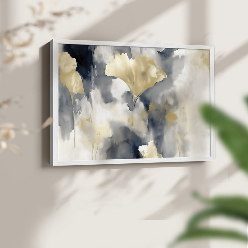 Abstract Series-CI -Framed Print - Restickable, 8" H x 10" W, White