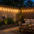 48ft 15-Bulb Solar-Powered Outdoor Standard String Lights Warm White Glow, Shatterproof, Dusk to Dawn On/Off