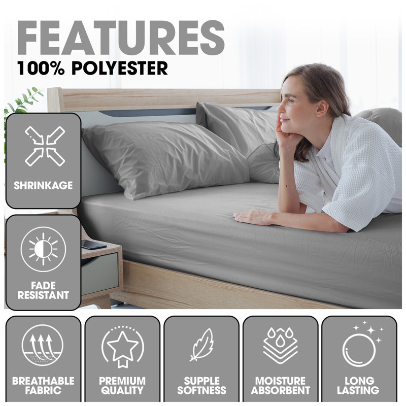 Standard Pillow Case, Grey